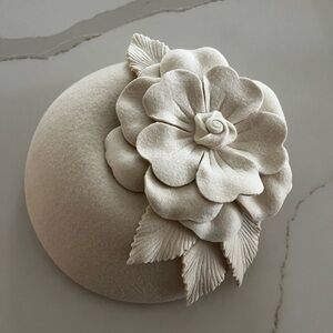 Elegant Cream Floral Women's Hat